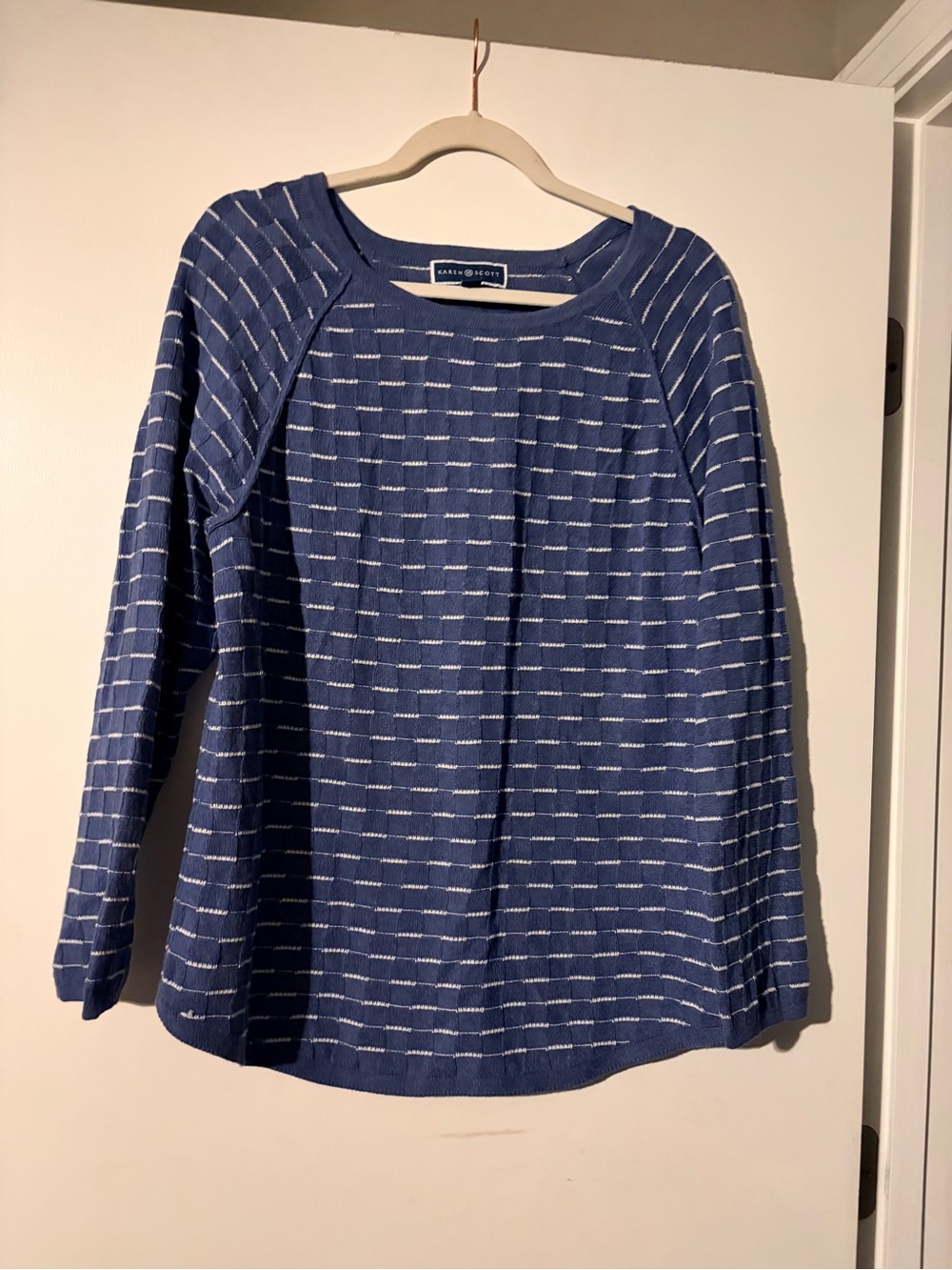 3/$17 Karen Scott Blue sweater